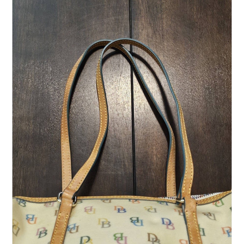 Y2K Dooney & Bourke Rainbow DB Monogram Barrel Bag 11" Vintage - Picture 8 of 10